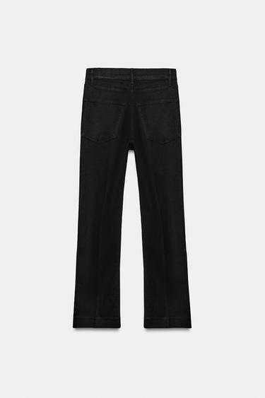 Zara ZW COLLECTION MID-RISE BOOTCUT JEANS - Black