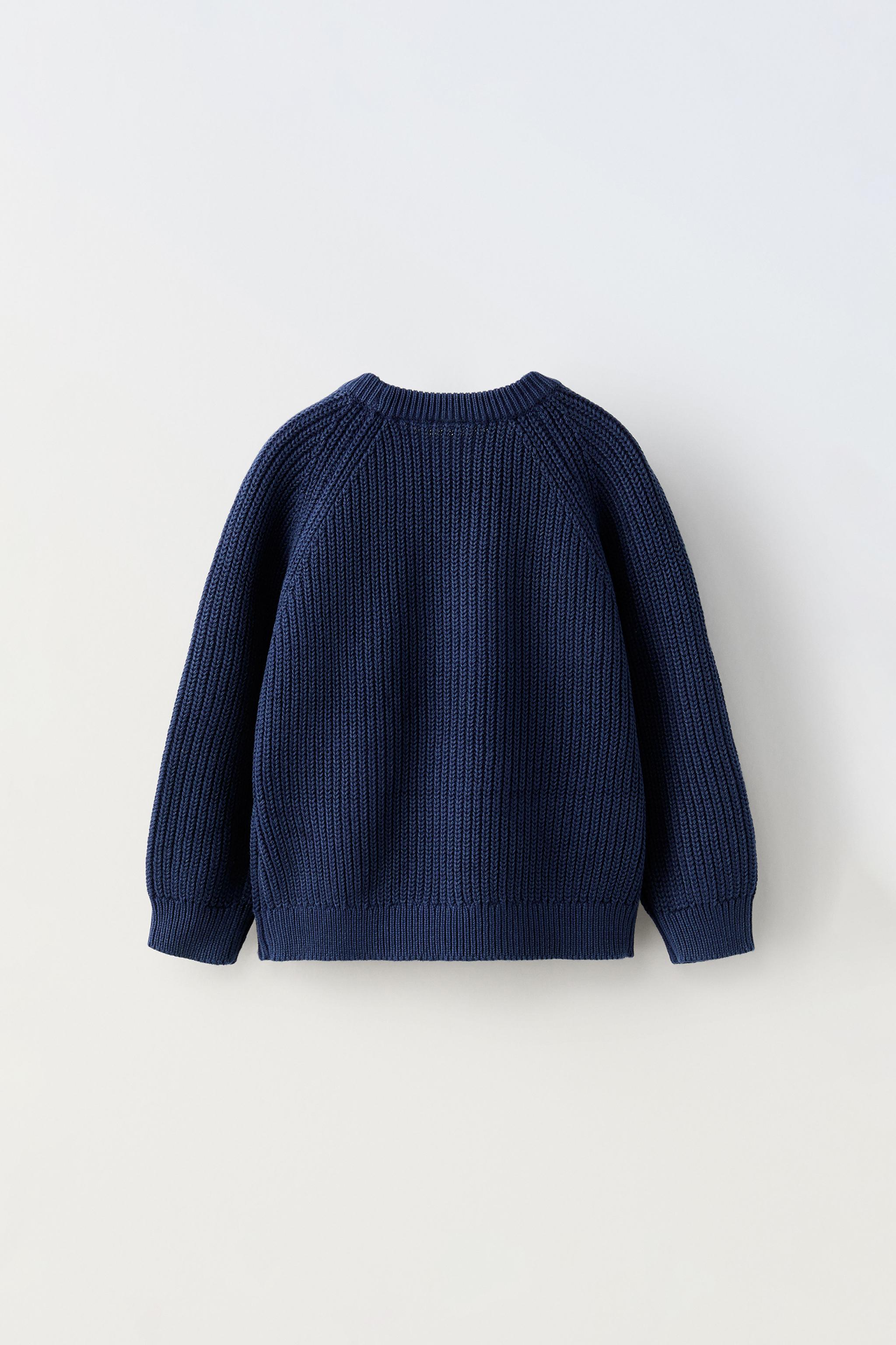 KNIT SWEATER Indigo ZARA Canada