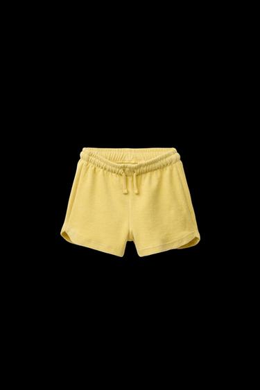 Zara TERRYCLOTH SHORTS - Yellow - Image 0