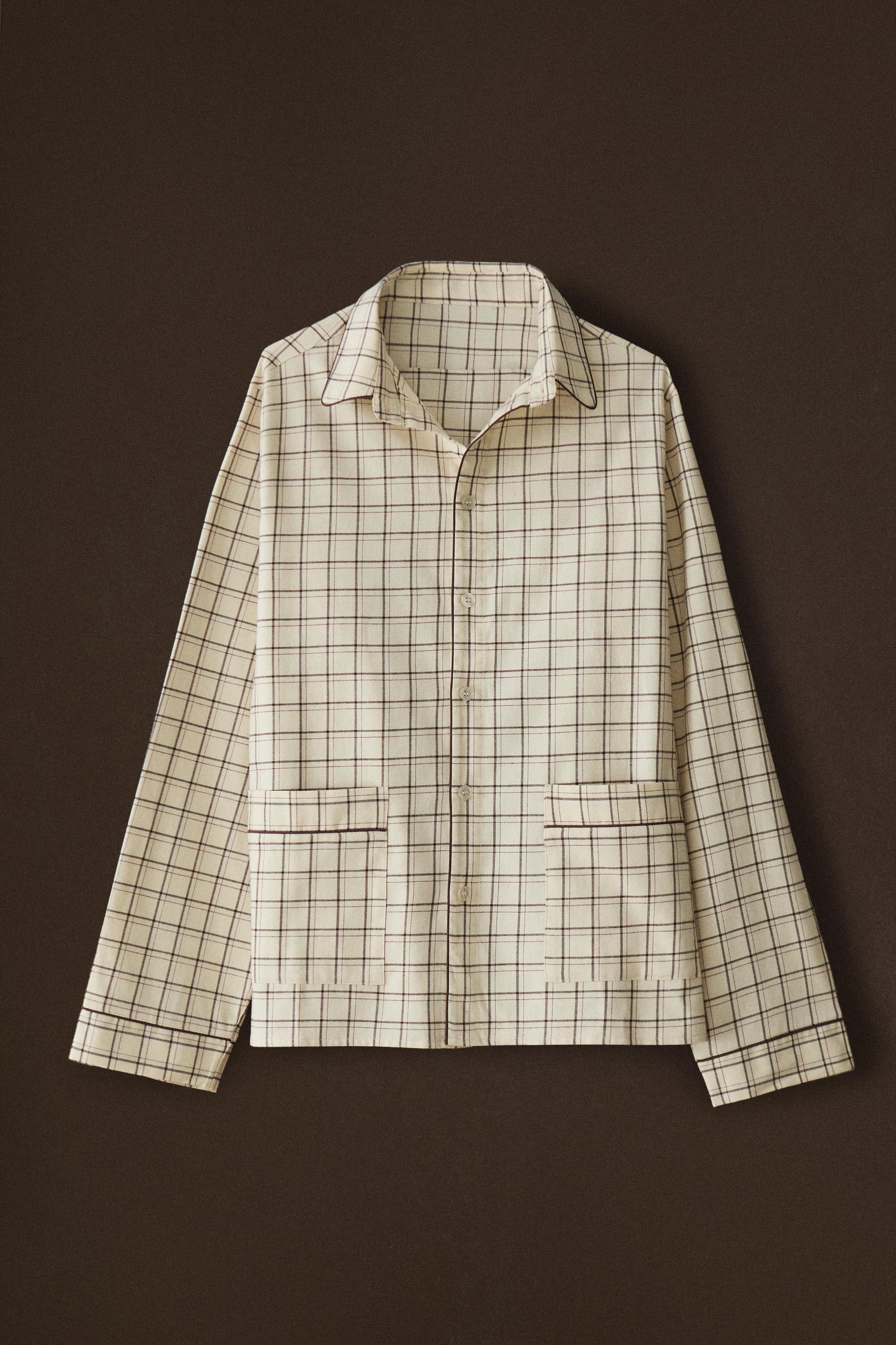 CHRISTMAS CHECK COTTON PAJAMA SET