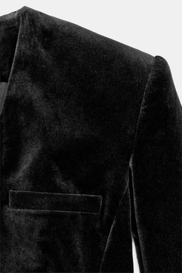 COMBINAISON-SHORT VESTE EN VELOURS - Noir de Zara - Image 6