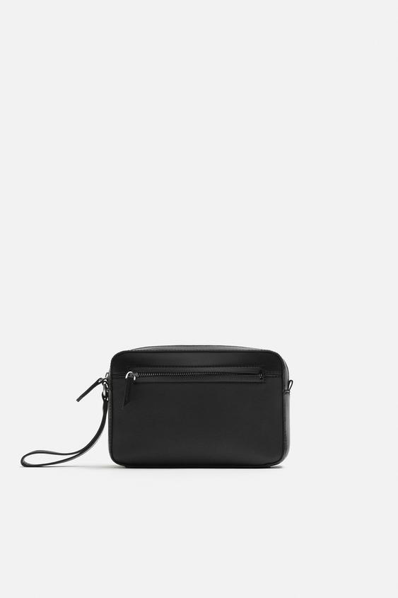 Cartera Zara Rubberized Hombre Negras En Cartera ZARA Con Acabado