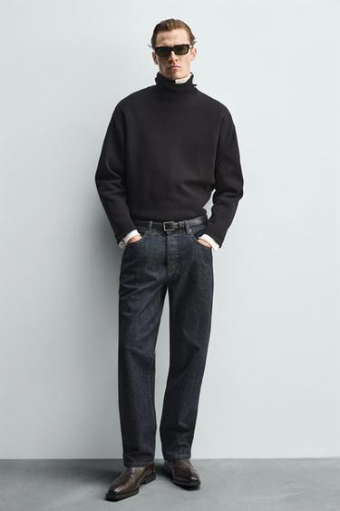 CROCODILE-EMBOSSED LEATHER BOOTS - Burgundy Red by Zara - Image 0