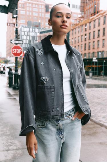 CAZADORA JOYAS - Gris antracita de Zara