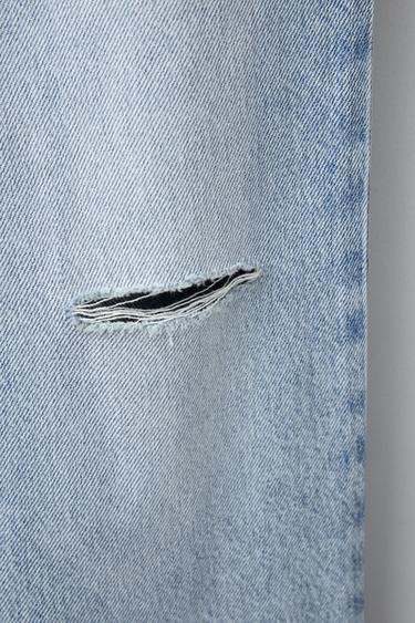 JEAN RELAXED BAGGY DÉCHIRÉ - Bleu de Zara - Image 3