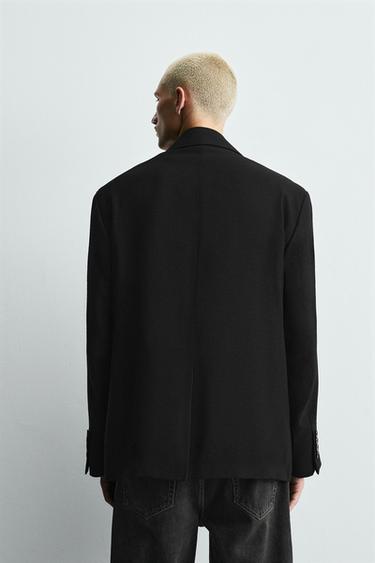 FLUID RELAXED FIT BLAZER - Black by Zara - Image 2