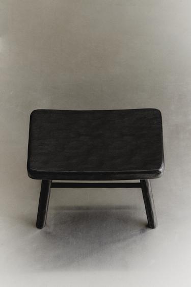 Zara MINI HAMMERED STOOL - Dark brown