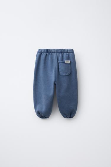 PANTALON DE JOGGING DÉLAVÉ - Bleu de Zara - Image 1