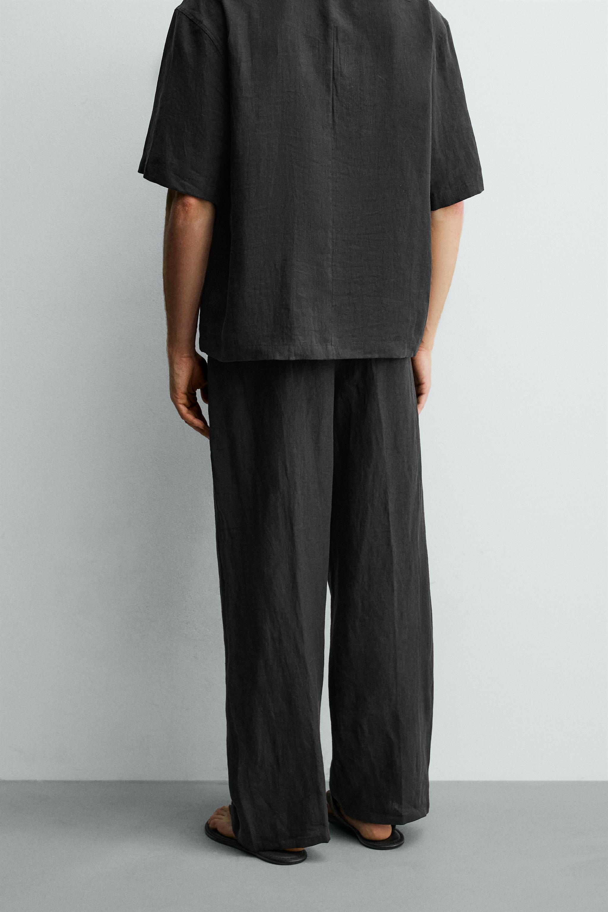 100% LINEN RELAXED FIT PANTS