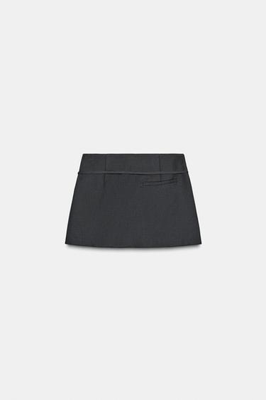 SKORT WITH BELT - Brown-Blue by Zara - Image 4