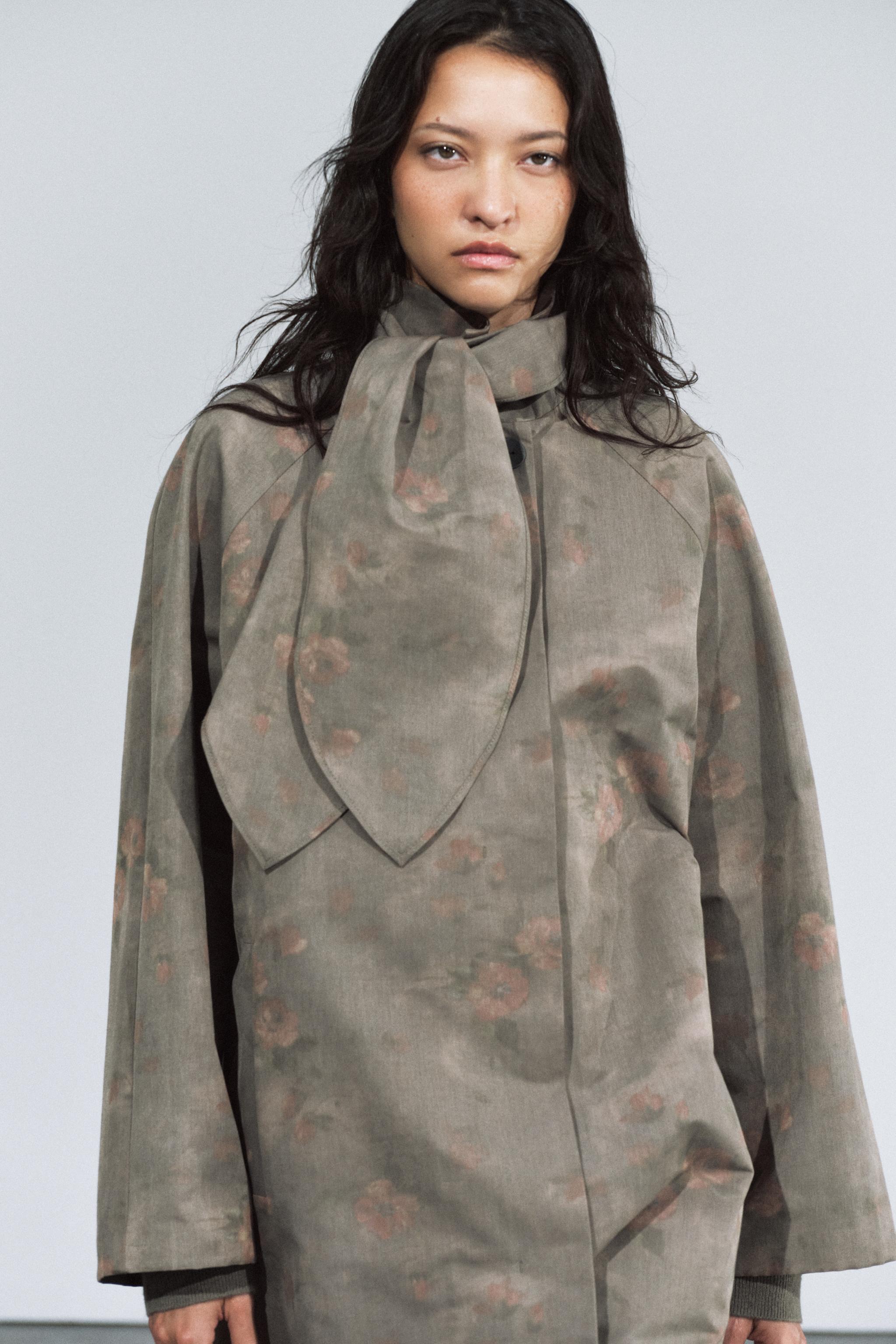 TRENCH FOULARD FLORES ZW COLLECTION