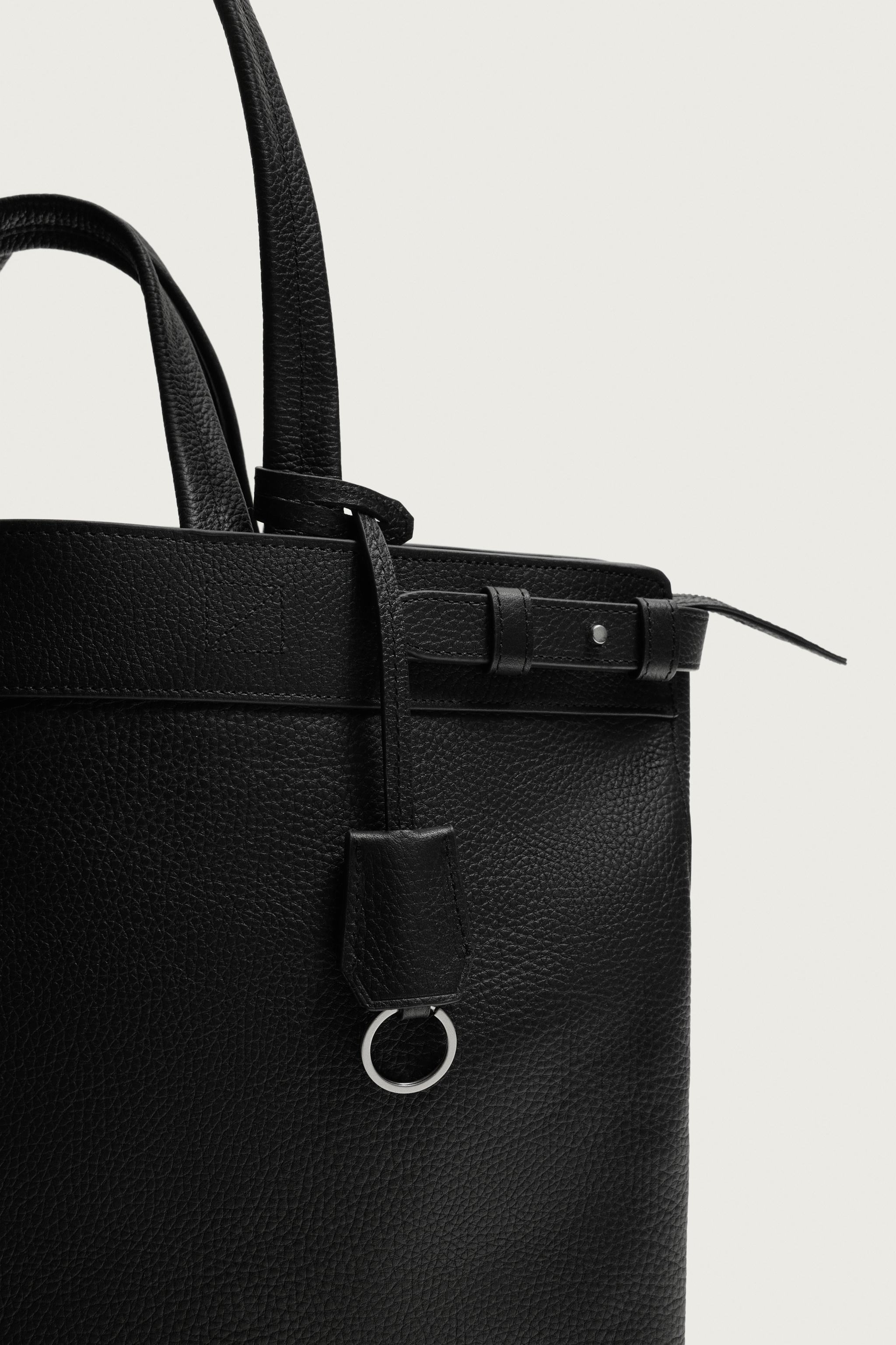 LEATHER SHOPPER BAG