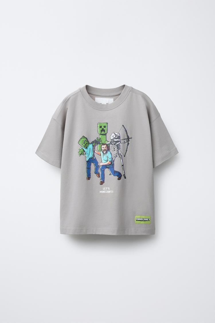 MINECRAFT © MOJANG AB. ™ Tシャツ - カーボングレー | ZARA Japan / 日本
