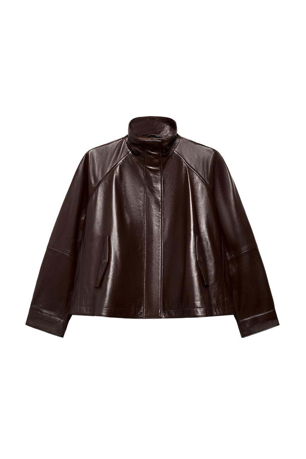 100% LEATHER BOMBER JACKET ZW COLLECTION - image 3