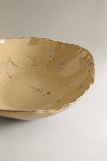 STONEWARE BOWL WITH DESIGNS - Beige by Zara - Image 2
