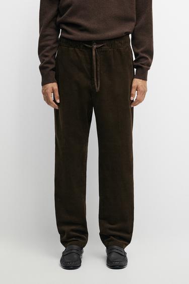 Corduroy jogger fit pants — Green 2