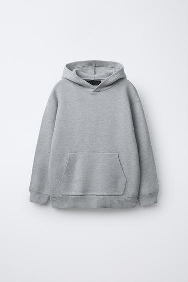 SOFT KNIT HOODIE SWEATER - Pearl grey by Zara