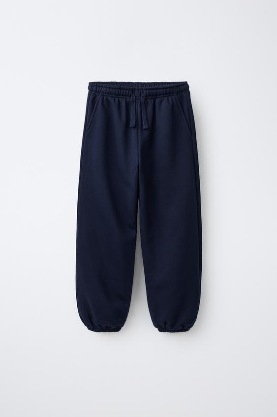 PANTALÓN FELPA JOGGING - Marino de Zara - Imagen 0