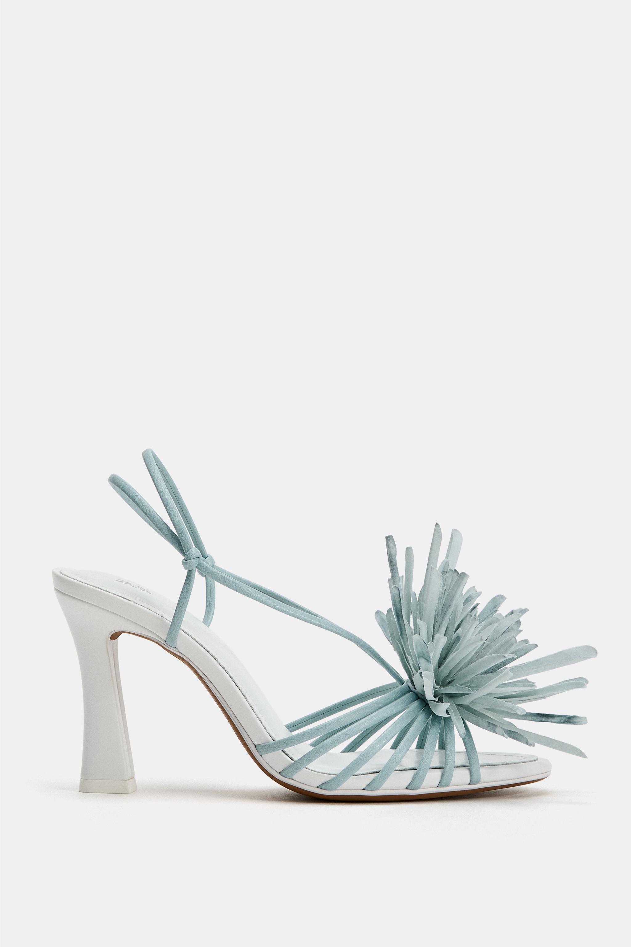 FLORAL HEELED SANDALS