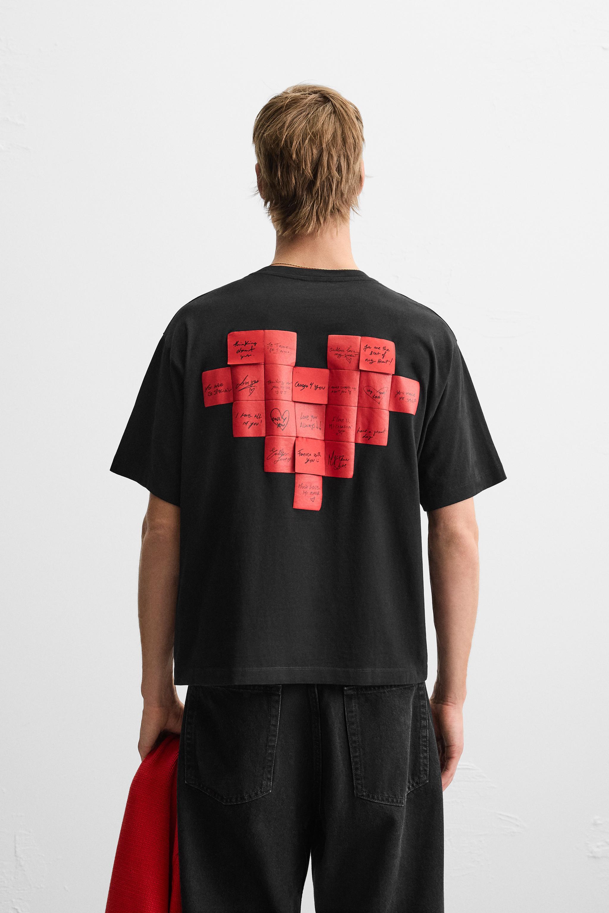 LIMITED EDITION SLOGAN PRINT T-SHIRT - Black | ZARA Australia