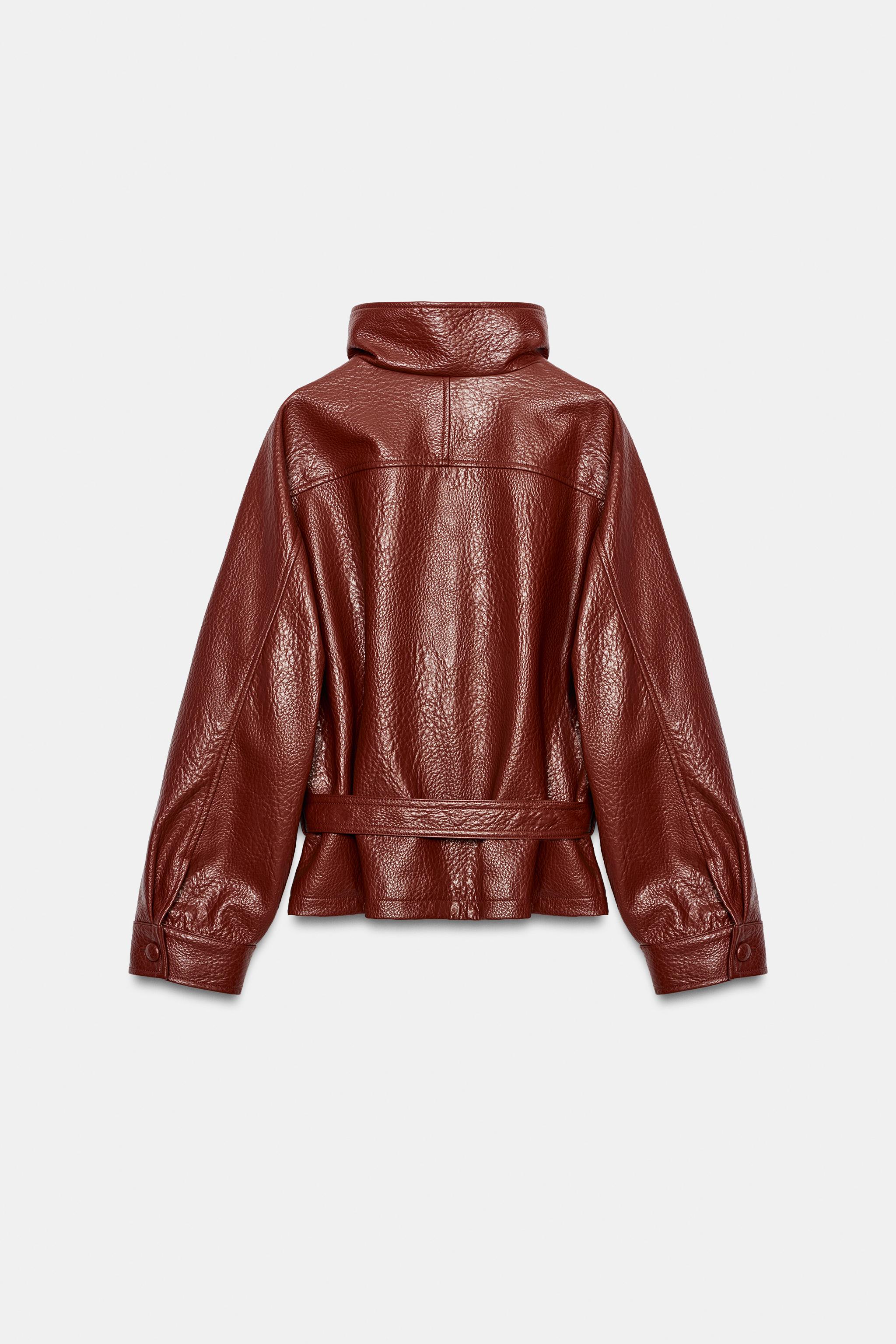 BLOUSON EN MATIÈRE SYNTHÈTIQUE CINTURÓN