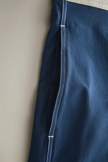 BEACH SWIMMING TRUNKS WITH SEAMS - Blue by Zara - Image 3