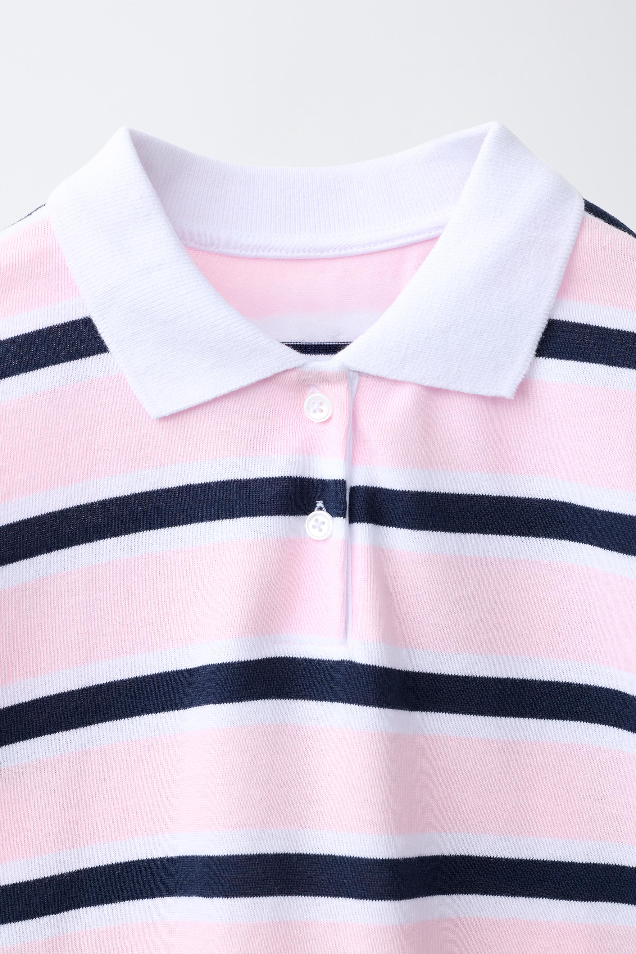 Детские рубашки Zara STRIPED POLO SHIRT WITH NUMBER — фото 4