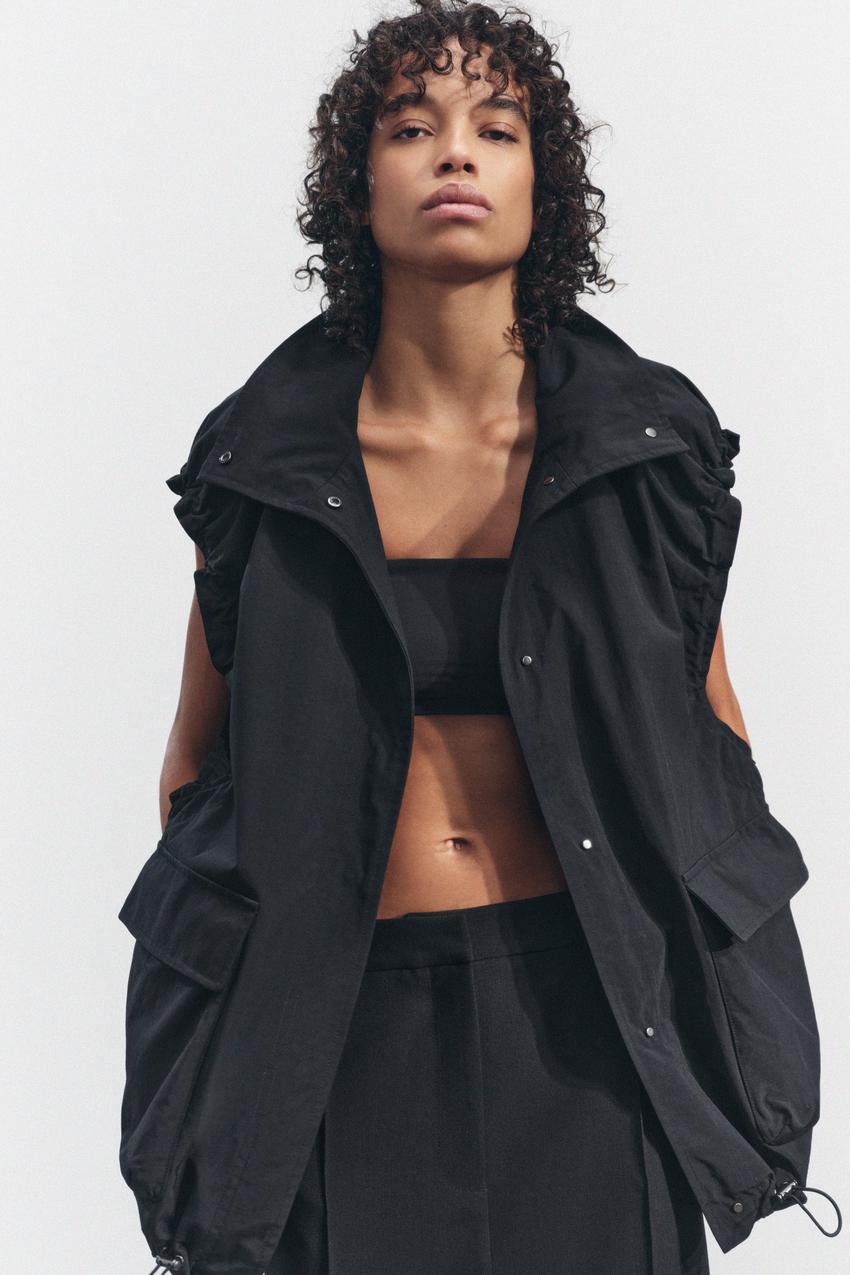 オーバーサイズベスト ZW COLLECTION - ブラック | ZARA Japan / 日本