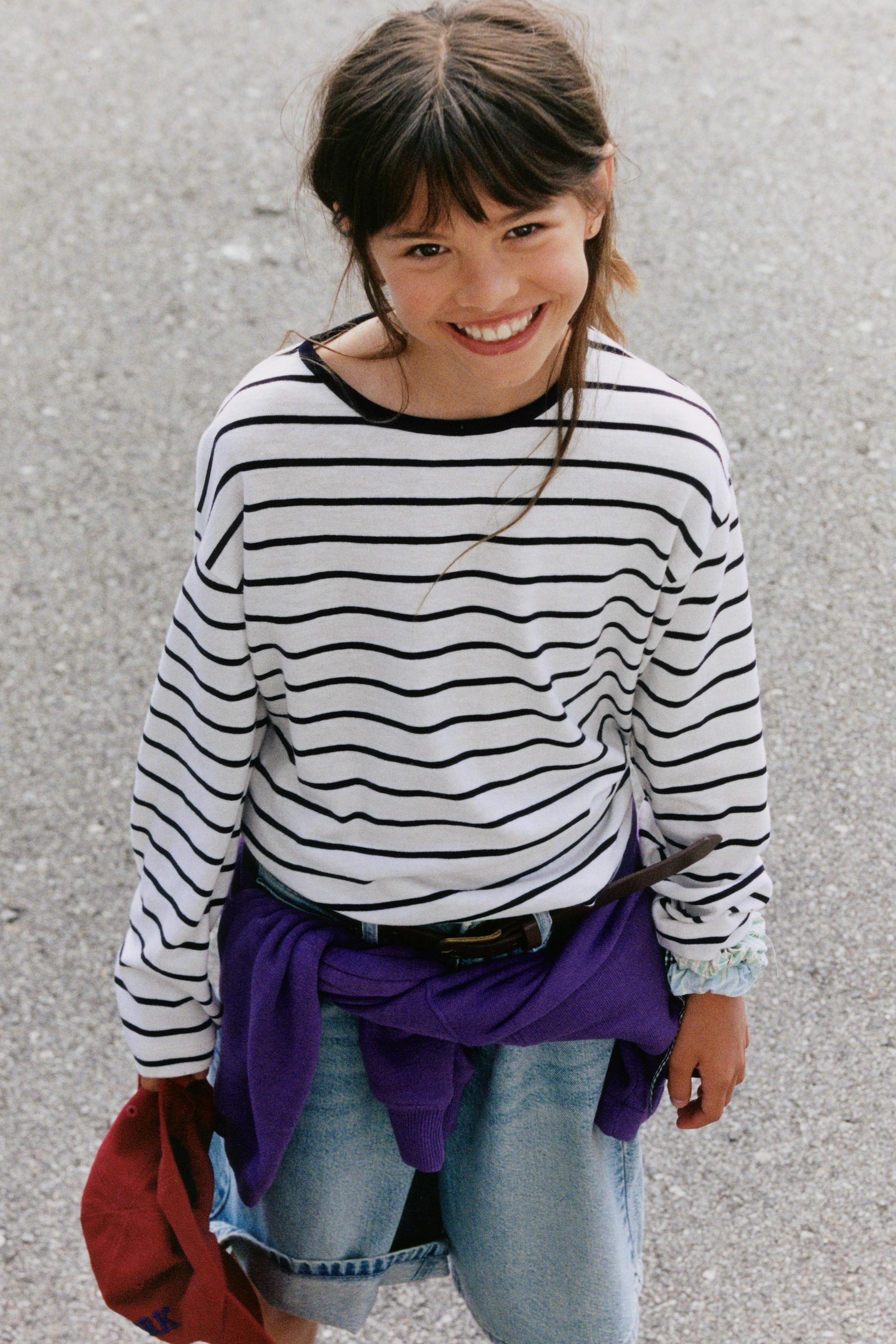 SOFT STRIPED T-SHIRT — White
