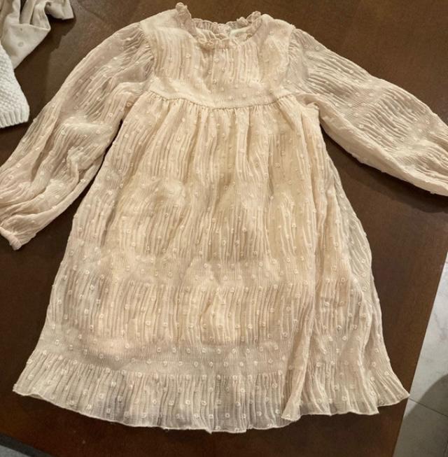 PLEATED PLUMETIS DRESS