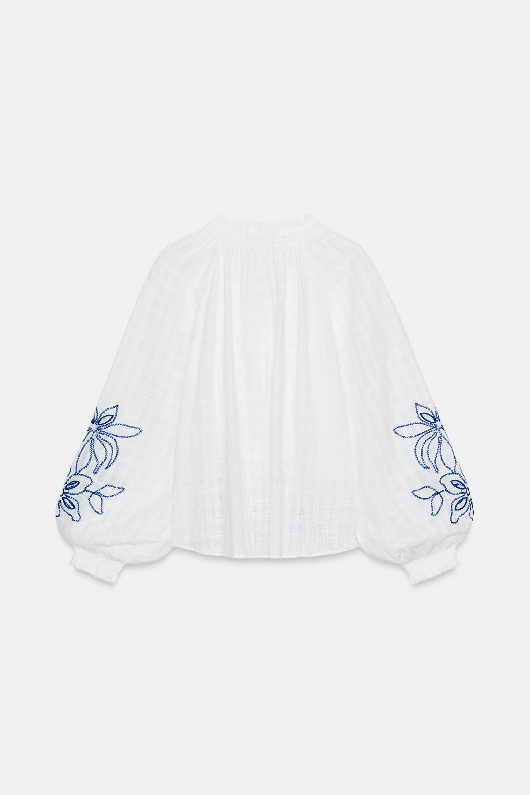 EMBROIDERED FLORAL BLOUSE
