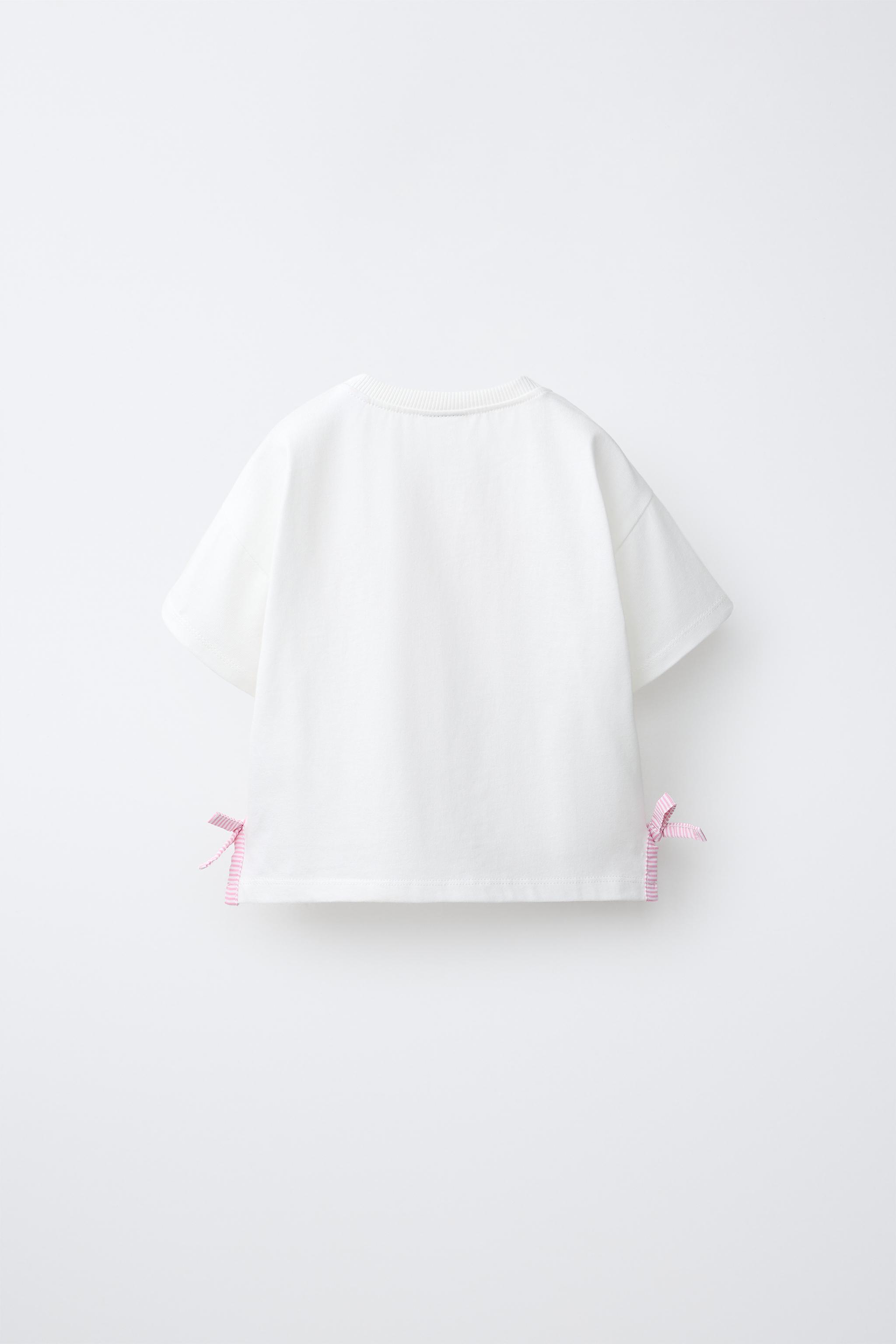 CROCHET HEART T-SHIRT — White