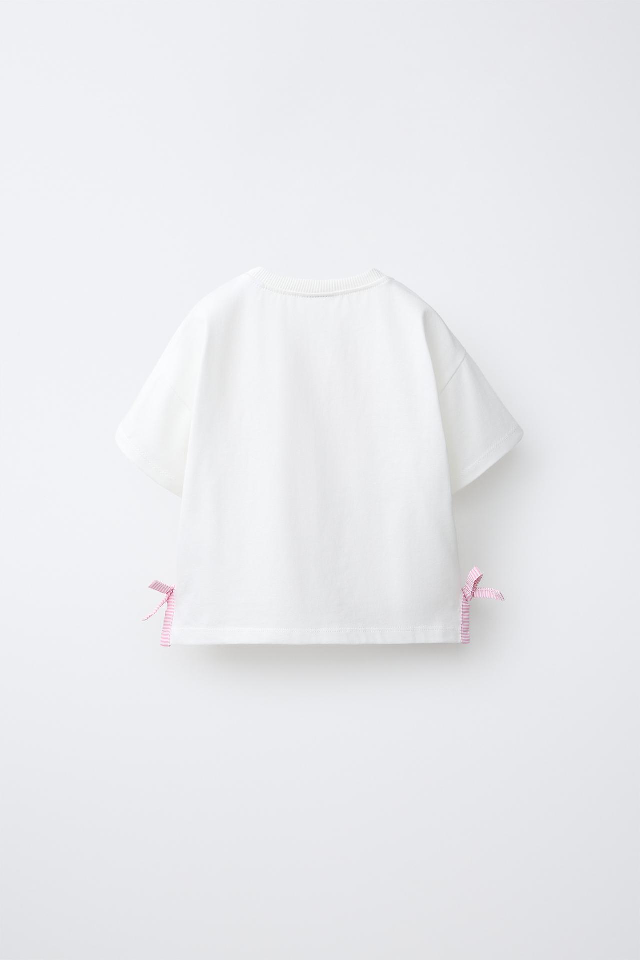 CROCHET HEART T-SHIRT — White