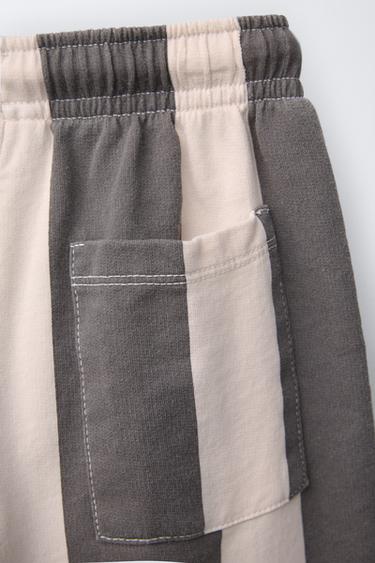 PANTALON EN MATIÈRES VARIÉES À RAYURES - rayures de Zara - Image 3