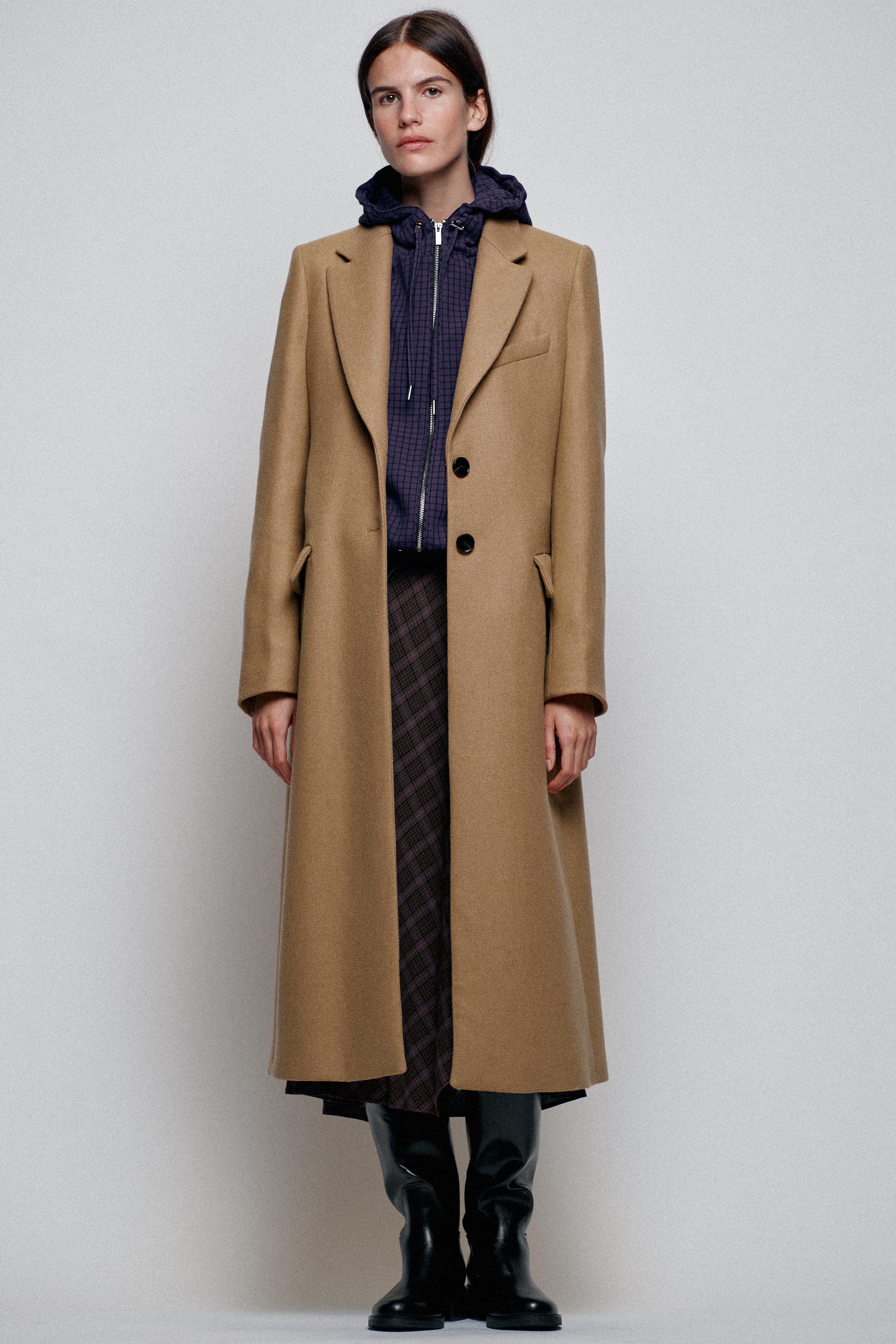 Tailored Long Wool Coat by Zara