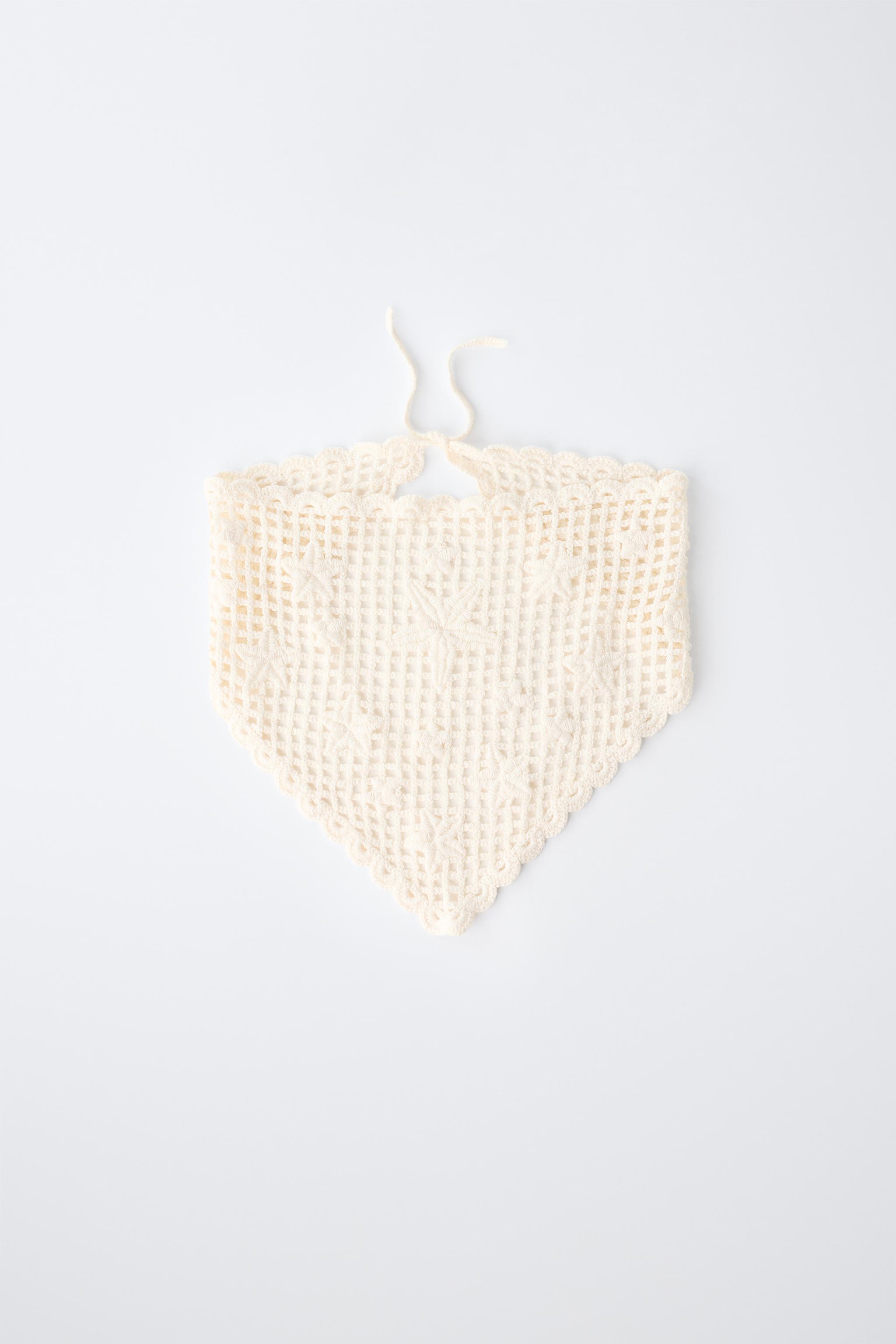 STAR CROCHET HEADBAND — Ecru