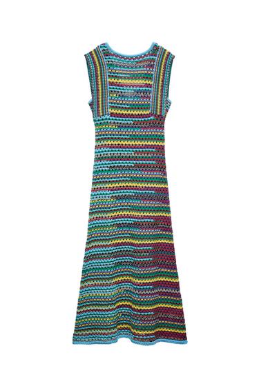 MULTICOLOURED KNIT DRESS