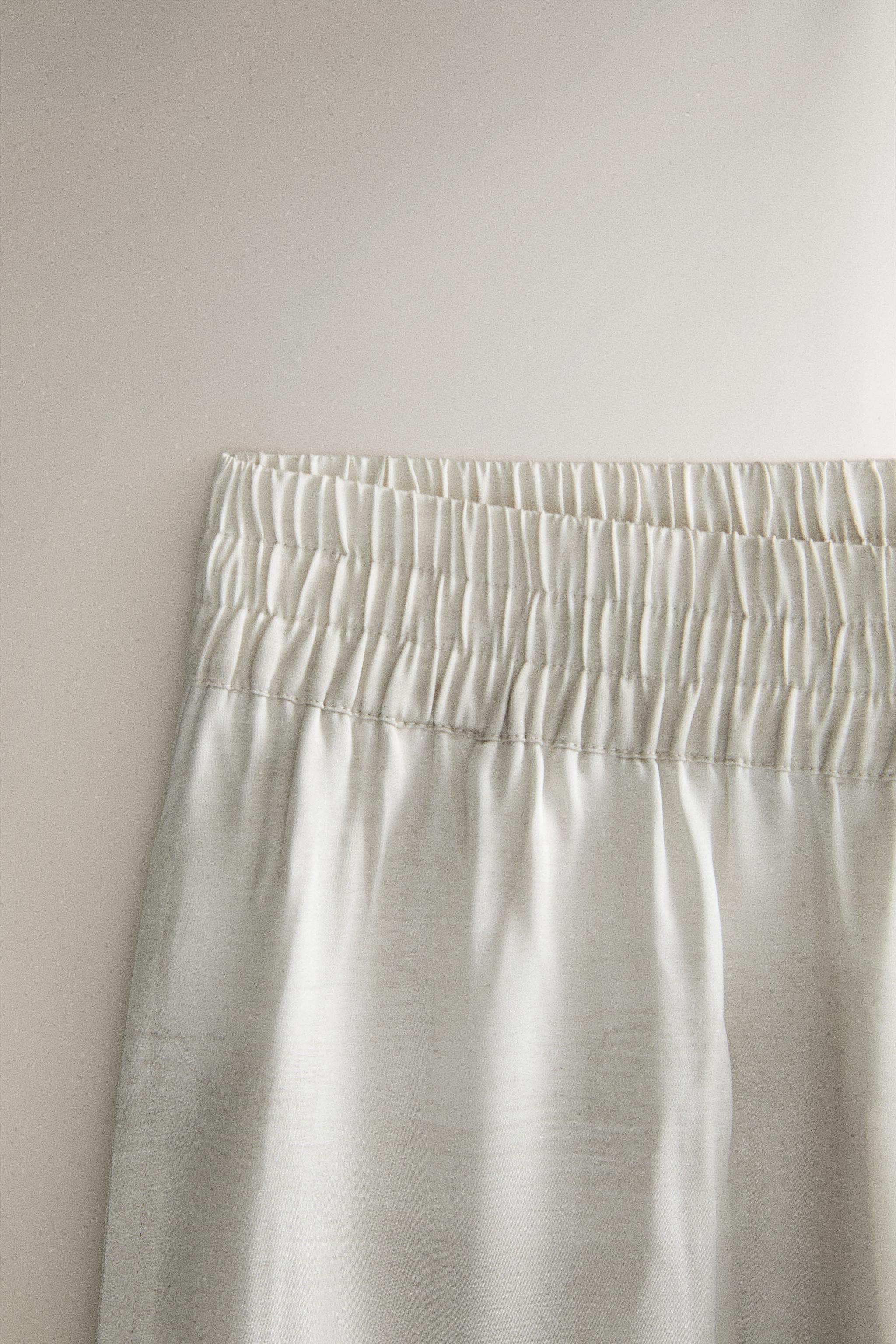 WATERCOLOUR PRINT TROUSERS — Grey / Tan