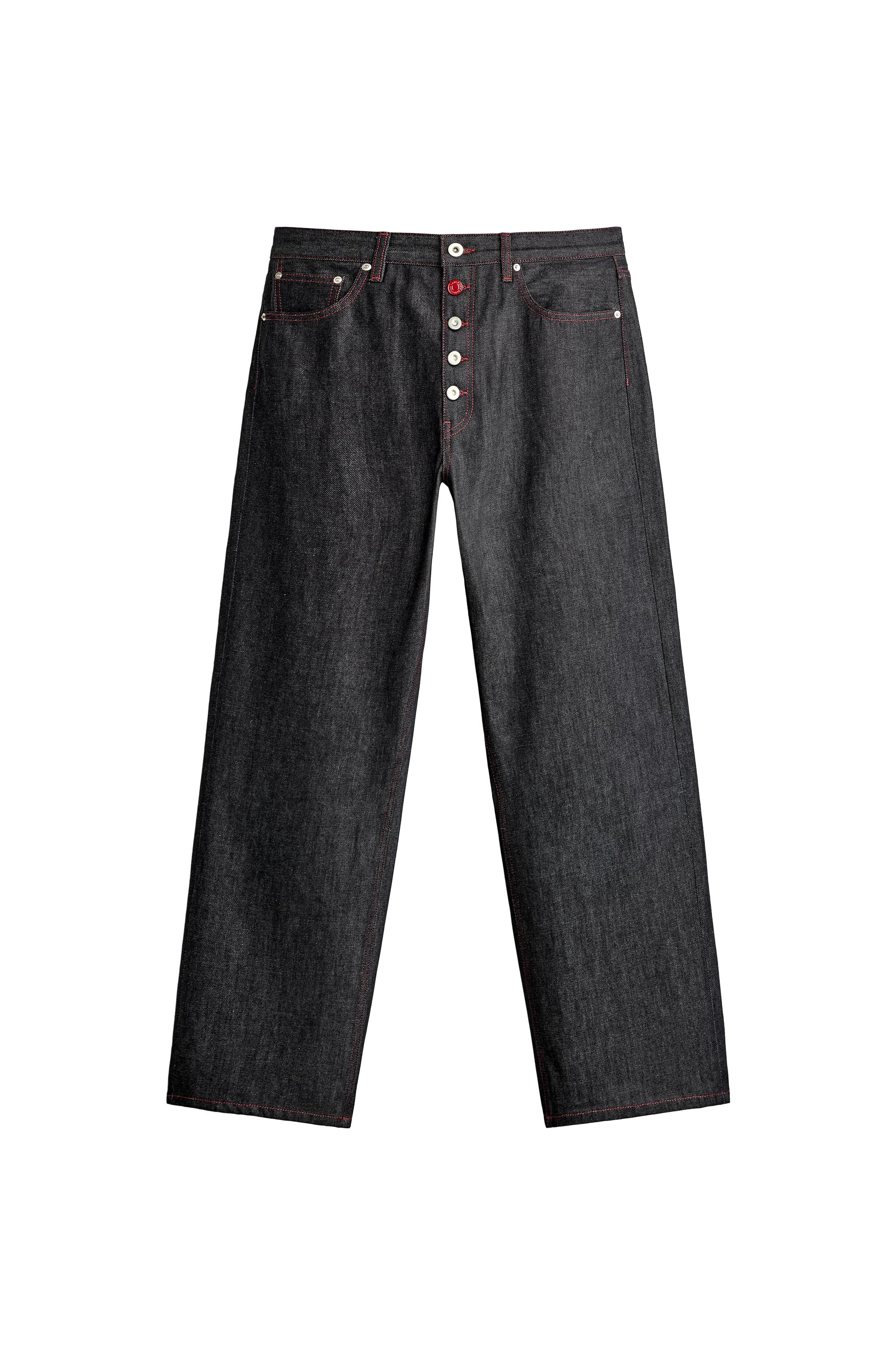 BUTTON-FLY LOOSE-FIT JEANS - Indigo | ZARA United States