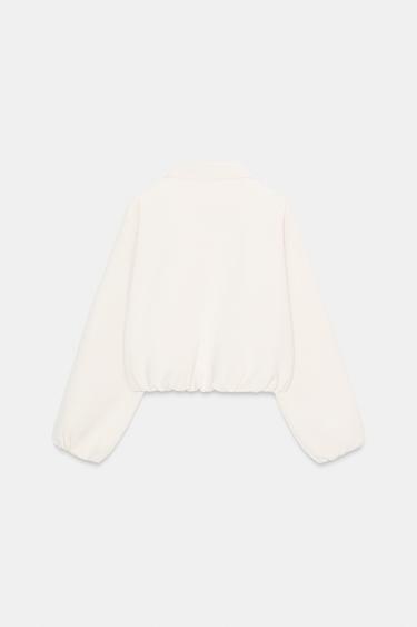 VESTE BALLON ZIPPÉE - Écru de Zara - Image 5