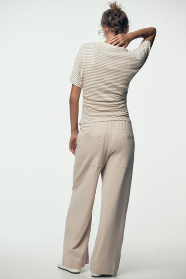RUSTIC RUCHED T-SHIRT - striped by Zara - Image 3