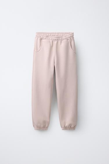 Zara PLAIN JOGGING PANTS - Pink