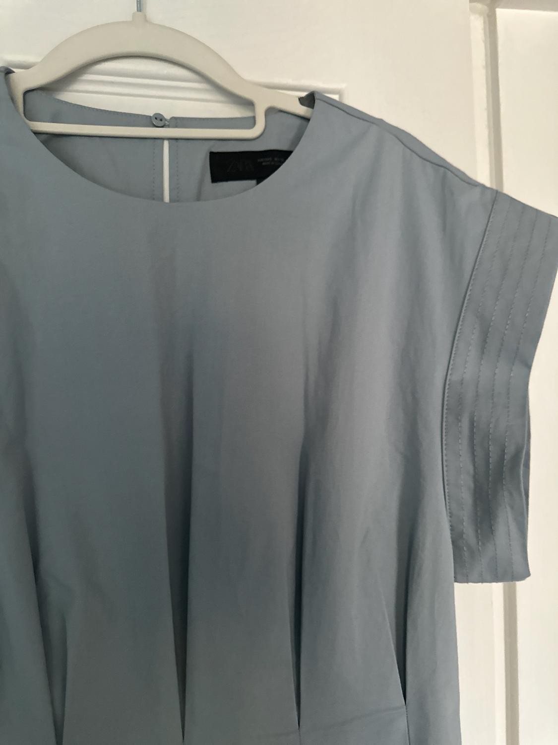 ZW COLLECTION POPLIN PLEATED DRESS - Image 2