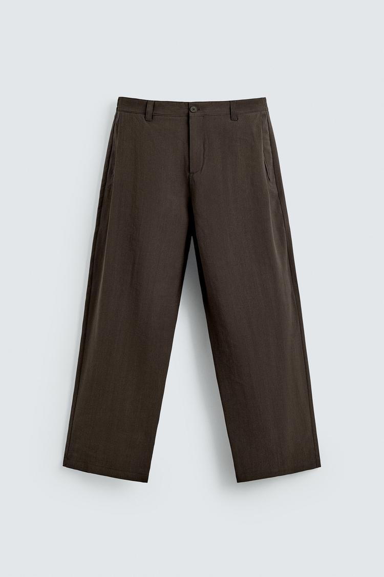 ZARA FLOWING PLEATED TROUSERS