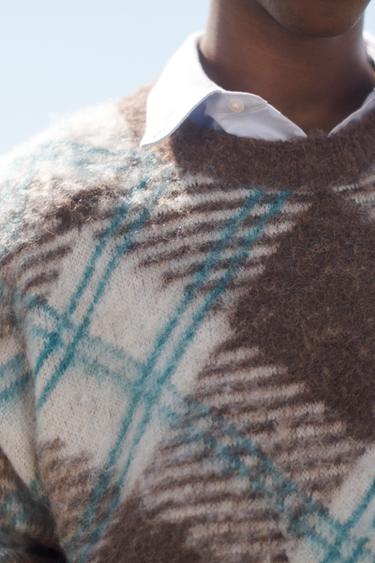 PULL EN JACQUARD GÉOMÉTRIQUE ÉDITION LIMITÉE - Bleu clair de Zara - Image 2