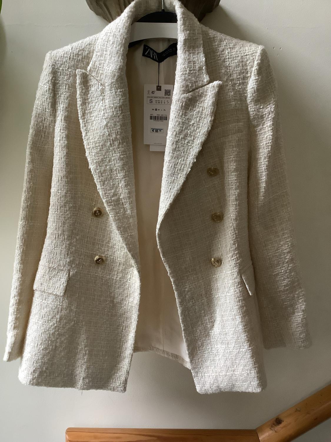TEXTURED DOUBLE-BREASTED BLAZER - Image 2