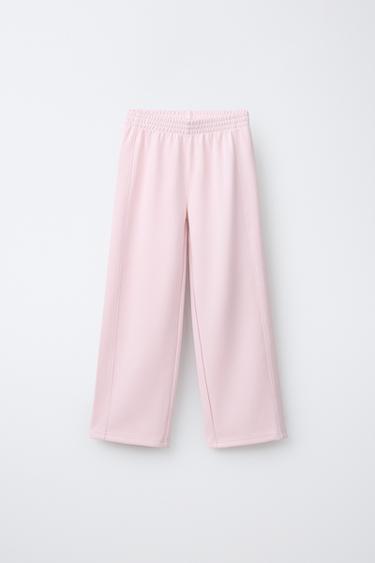 WIDE-LEG TROUSERS WITH MODAL - Pastel pink by Zara