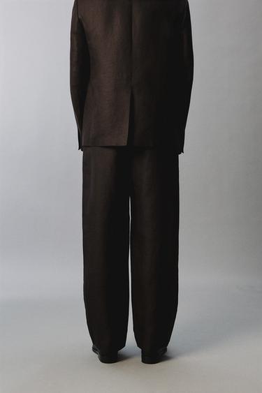 100% LINEN SUIT TROUSERS - Brown by Zara - Image 2