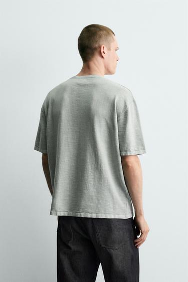 CAMISETA PUNTO ESTRUCTURA FLAMÉ - Azul claro de Zara