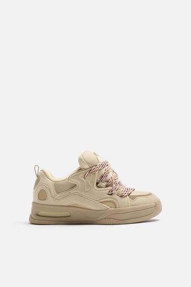 ROPE SKATE TRAINERS - Bone White by Zara